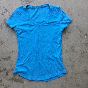 Bundle Sale! Blue V-Neck Cap Sleeve Tee